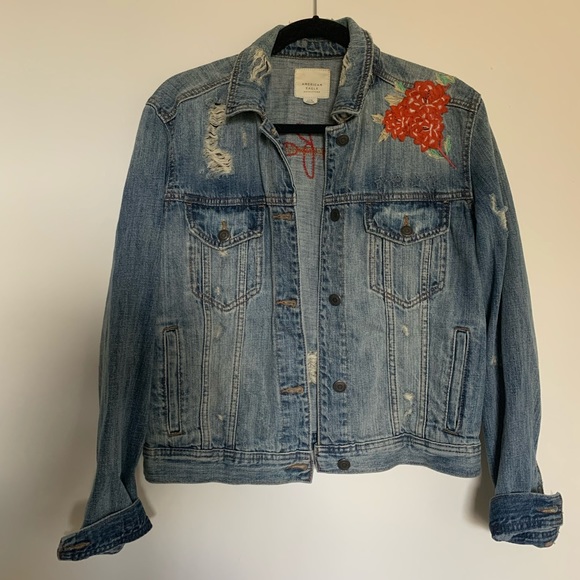 American Eagle Outfitters Jackets & Blazers - American Eagle Patchwork Denim jacket